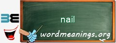 WordMeaning blackboard for nail